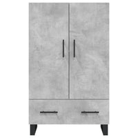 Credenza-Buffet-Armadio da cucina Grigio Cemento 69,5x31x115 cm in Legno Multistrato 389069