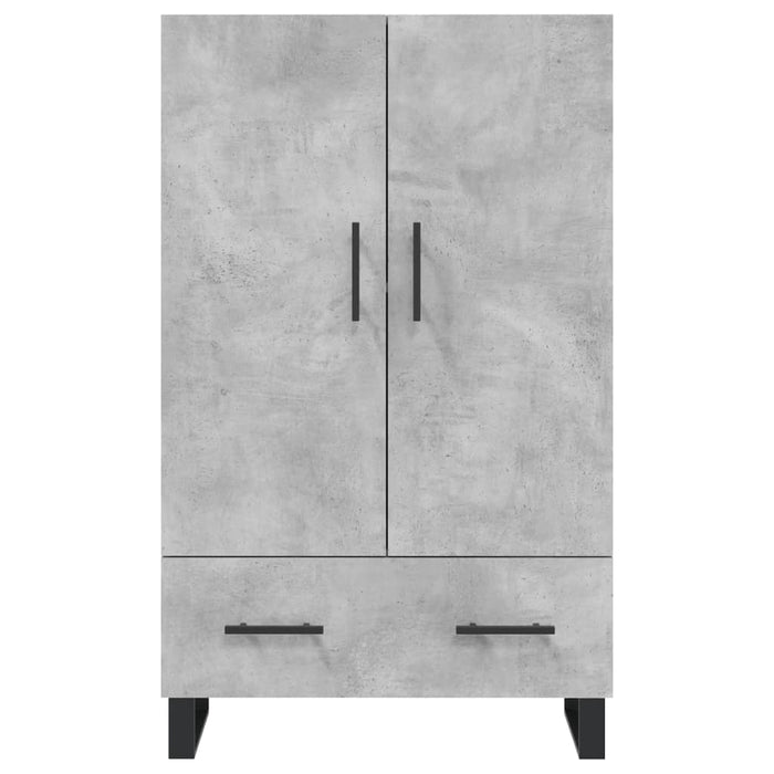 Credenza-Buffet-Armadio da cucina Grigio Cemento 69,5x31x115 cm in Legno Multistrato 389069