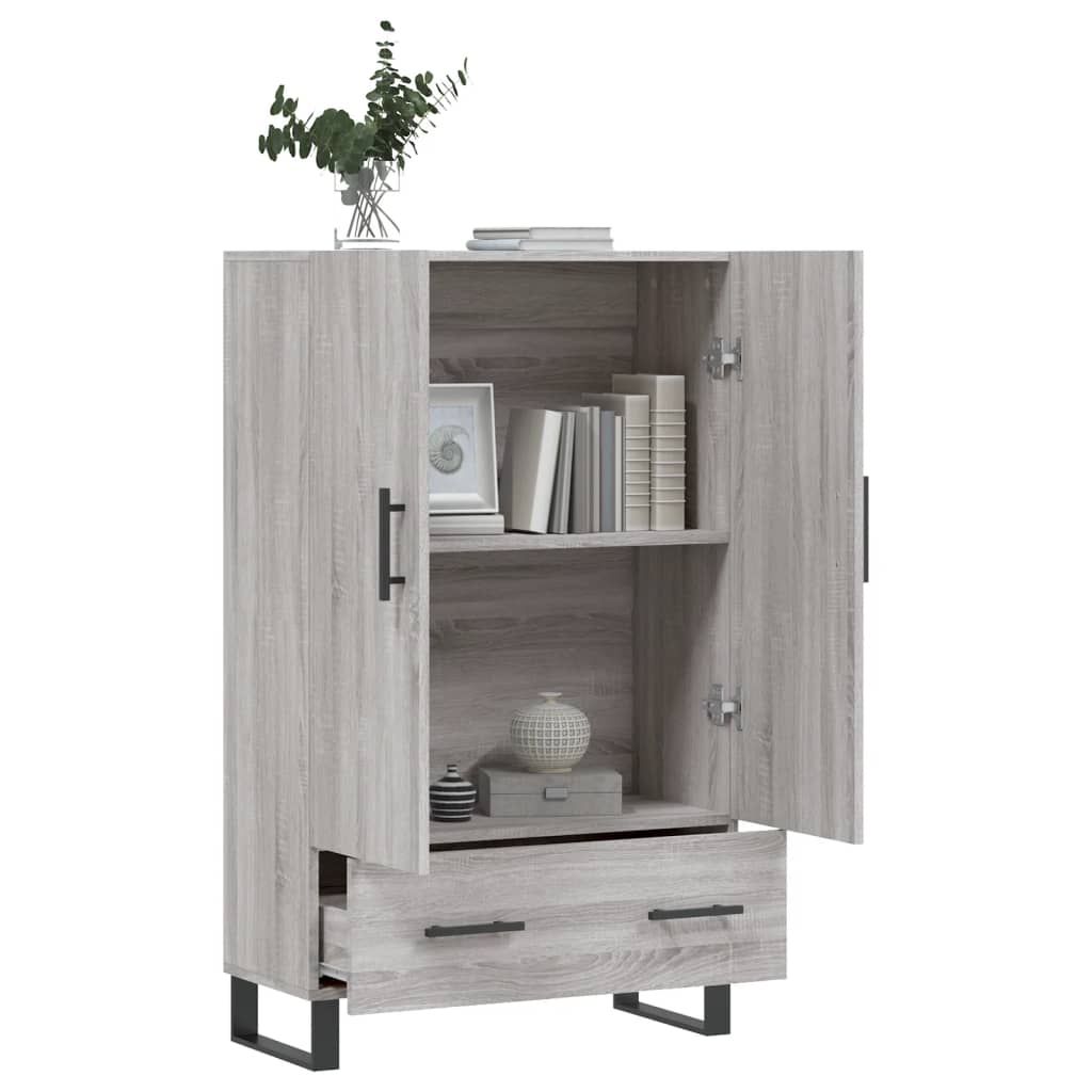 Credenza Grigio Sonoma 69,5x31x115 cm in Legno Multistrato 828266