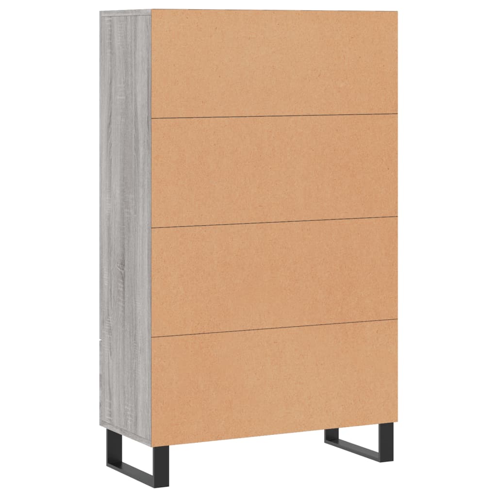 Credenza Grigio Sonoma 69,5x31x115 cm in Legno Multistrato 828266