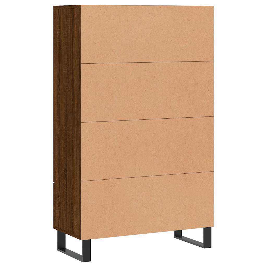 Credenza Rovere Marrone 69,5x31x115 cm in Legno Multistrato 828267