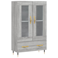 Credenza Grigio Sonoma 69,5x31x115 cm in Legno Multistrato 828282