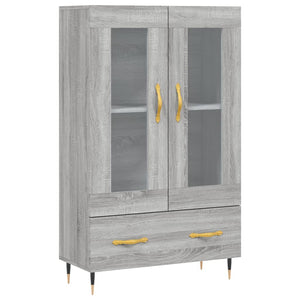Credenza Grigio Sonoma 69,5x31x115 cm in Legno Multistrato 828282