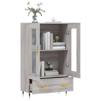 Credenza Grigio Sonoma 69,5x31x115 cm in Legno Multistrato 828282