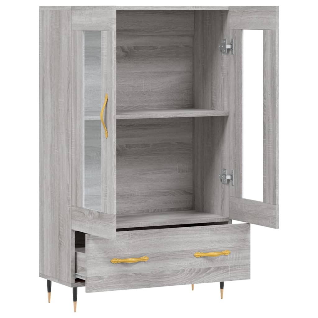 Credenza Grigio Sonoma 69,5x31x115 cm in Legno Multistrato 828282