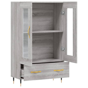 Credenza Grigio Sonoma 69,5x31x115 cm in Legno Multistrato 828282