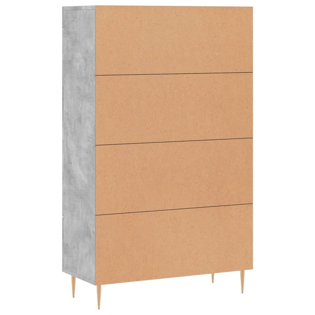 Credenza cassettiera mobile contenitore organizer cucina soggiorno salotto alto 695 x 31 x 115 cm legno ingegnerizzato grigio 02_0034473