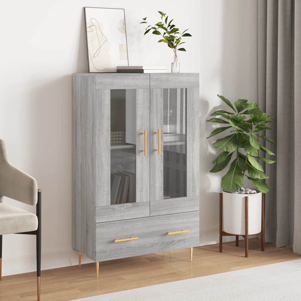 vidaXL Credenza Grigio Sonoma 69,5x31x115 cm in Legno Multistrato