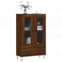 Credenza Rovere Marrone 69,5x31x115 cm in Legno Multistrato 828299