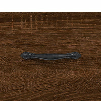 Credenza Rovere Marrone 69,5x31x115 cm in Legno Multistrato 828299