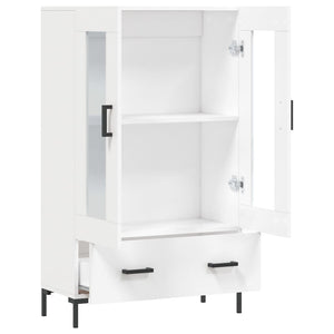 Credenza-Buffet-Armadio da cucina Bianca 69,5x31x115 cm in Legno Multistrato 399225