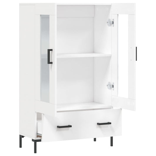 Credenza cassettiera mobile contenitore organizer cucina soggiorno salotto alto 695 x 31 x 115 cm legno ingegnerizzato bianco 02_0032493