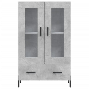 Credenza-Buffet-Armadio da cucina Grigio Cemento 69,5x31x115 cm in Legno Multistrato 951533