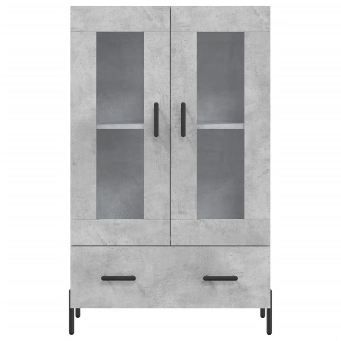 Credenza-Buffet-Armadio da cucina Grigio Cemento 69,5x31x115 cm in Legno Multistrato 951533