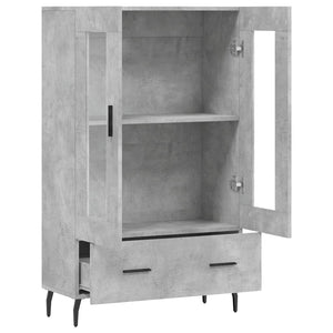 Credenza cassettiera mobile contenitore organizer cucina soggiorno salotto alto 695 x 31 x 115 cm legno ingegnerizzato grigio 02_0034468