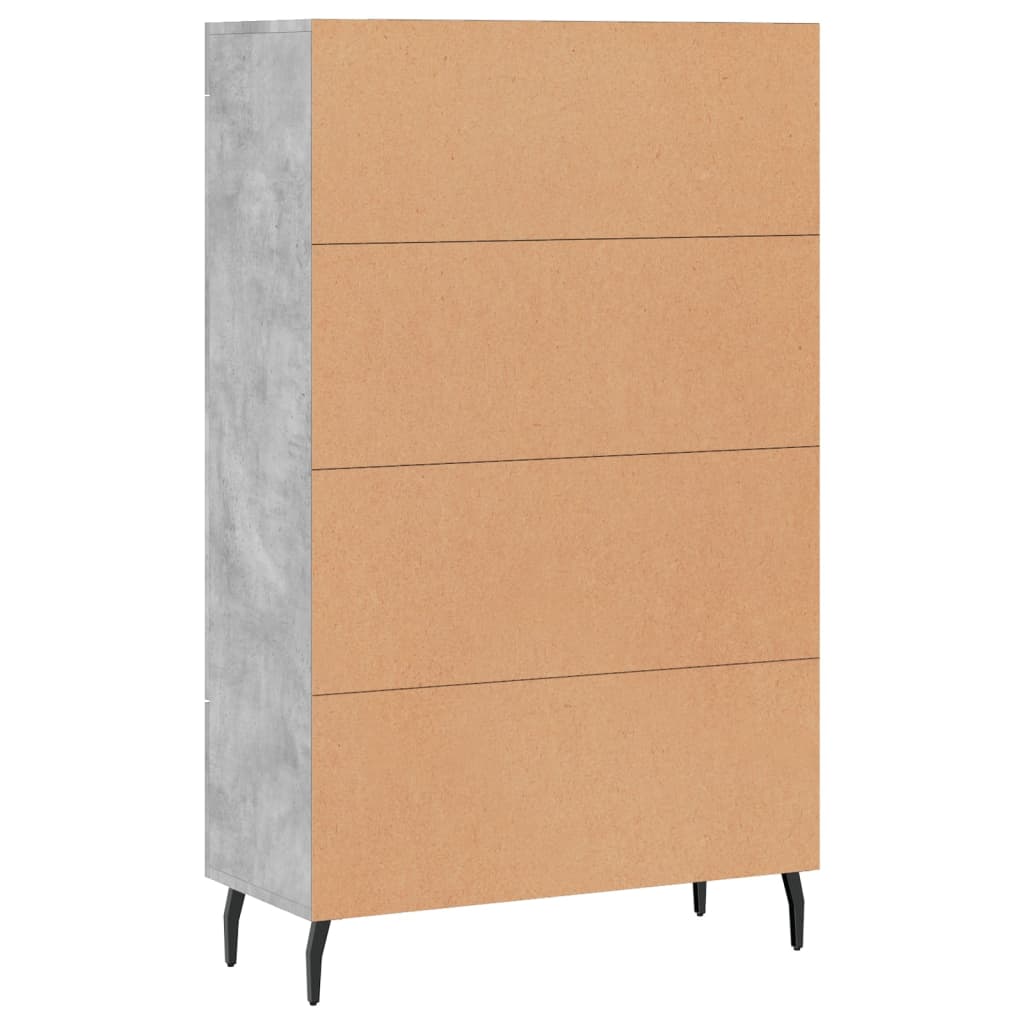 Credenza cassettiera mobile contenitore organizer cucina soggiorno salotto alto 695 x 31 x 115 cm legno ingegnerizzato grigio 02_0034468