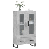 Credenza Grigio Cemento 69,5x31x115 cm in Legno Multistrato 828328