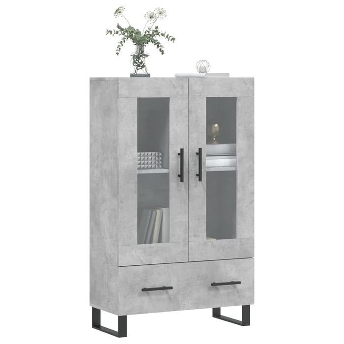 Credenza Grigio Cemento 69,5x31x115 cm in Legno Multistrato 828328