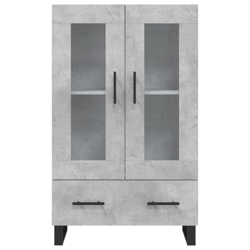 Credenza Grigio Cemento 69,5x31x115 cm in Legno Multistrato 828328