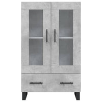 Credenza Grigio Cemento 69,5x31x115 cm in Legno Multistrato 828328