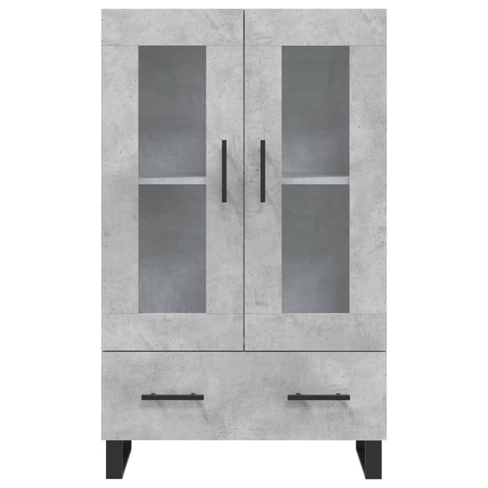 Credenza Grigio Cemento 69,5x31x115 cm in Legno Multistrato 828328