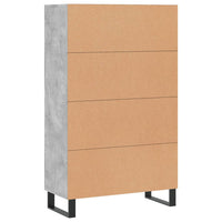 Credenza Grigio Cemento 69,5x31x115 cm in Legno Multistrato 828328