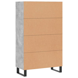 Credenza Grigio Cemento 69,5x31x115 cm in Legno Multistrato 828328