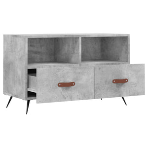 Mobile per TV Grigio Cemento 80x36x50 cm Legno Multistrato 828944