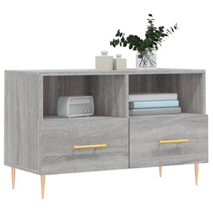 Mobile Porta TV Grigio Sonoma 80x36x50 cm in Legno Multistrato 828962