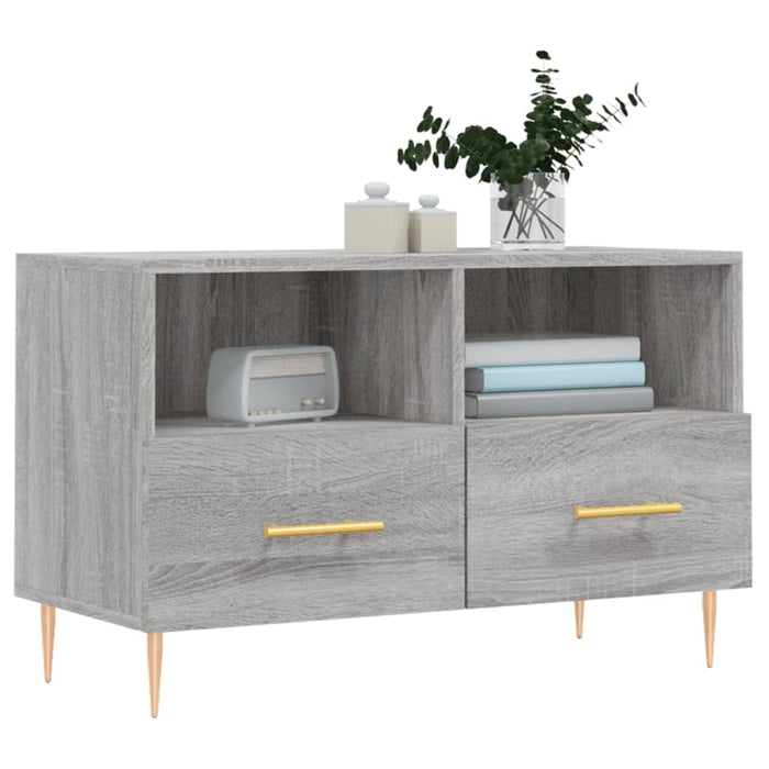 Mobile Porta TV Grigio Sonoma 80x36x50 cm in Legno Multistrato 828962