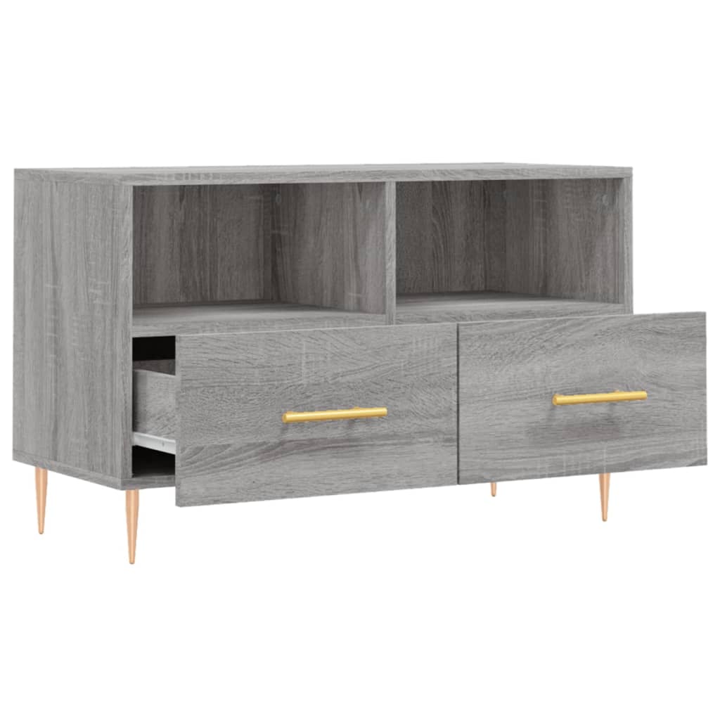 Mobile Porta TV Grigio Sonoma 80x36x50 cm in Legno Multistrato 828962