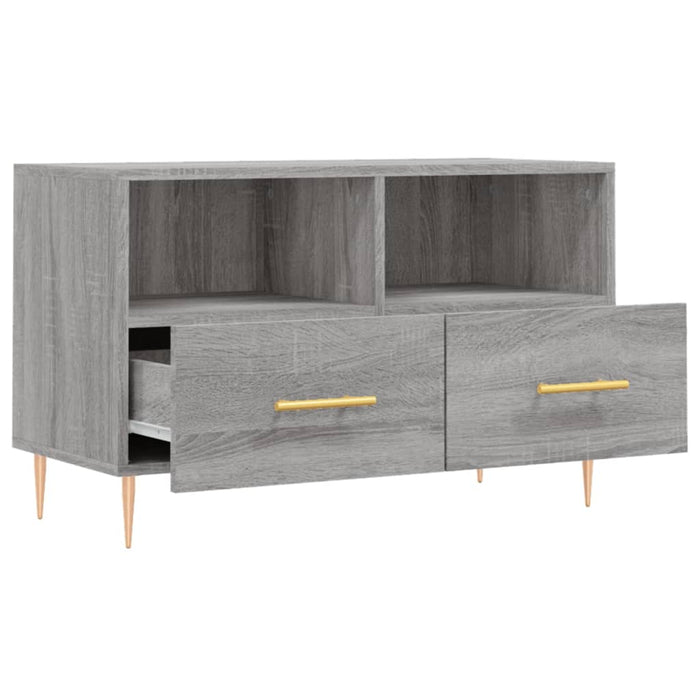 Mobile Porta TV Grigio Sonoma 80x36x50 cm in Legno Multistrato 828962