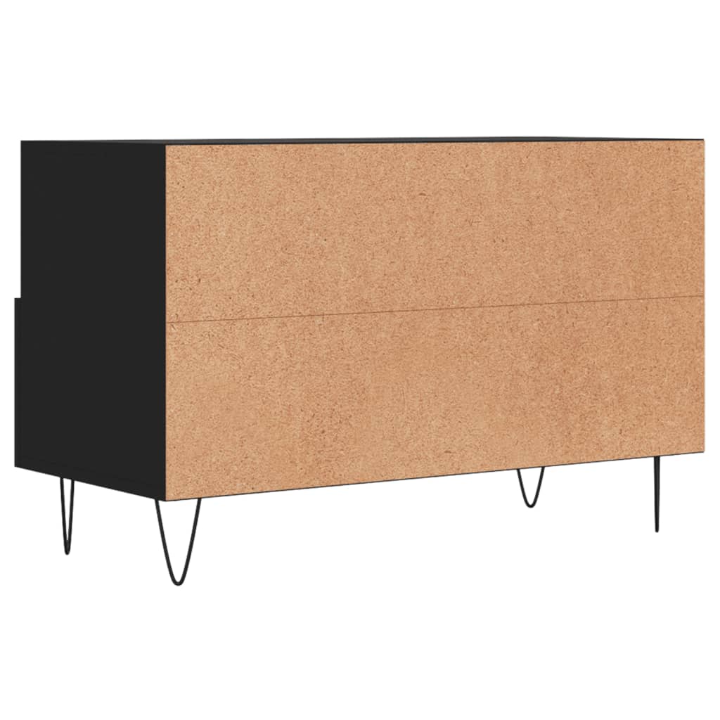 Mobile Porta TV Nero 80x36x50 cm in Legno Multistrato 828965