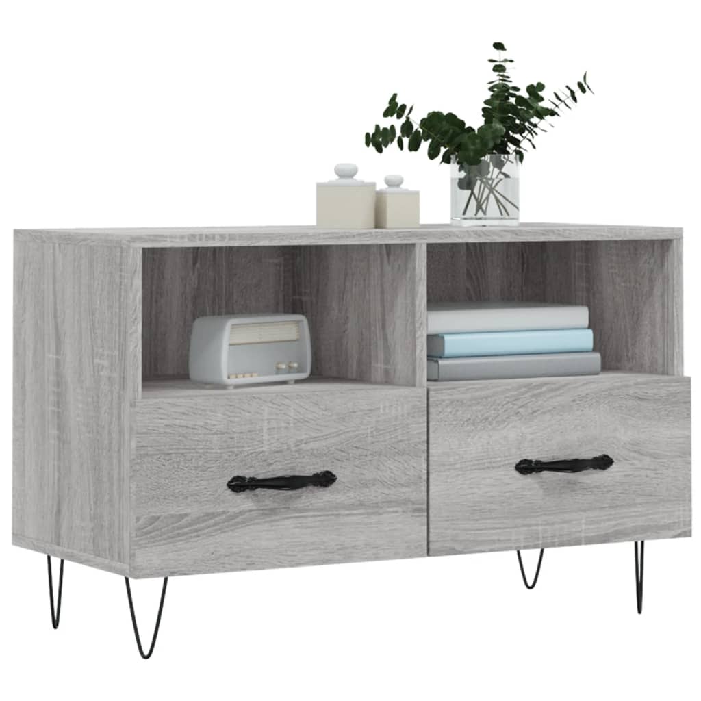 Mobile Porta TV Grigio Sonoma 80x36x50 cm in Legno Multistratocod mxl 80911