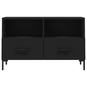 Mobile Porta TV Nero 80x36x50 cm in Legno Multistrato 828973