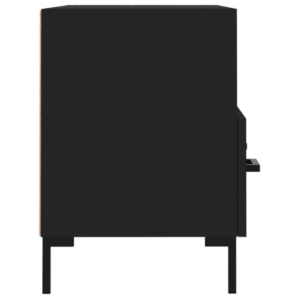 Mobile Porta TV Nero 80x36x50 cm in Legno Multistrato 828973