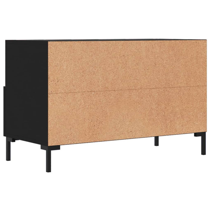 Mobile Porta TV Nero 80x36x50 cm in Legno Multistrato 828973