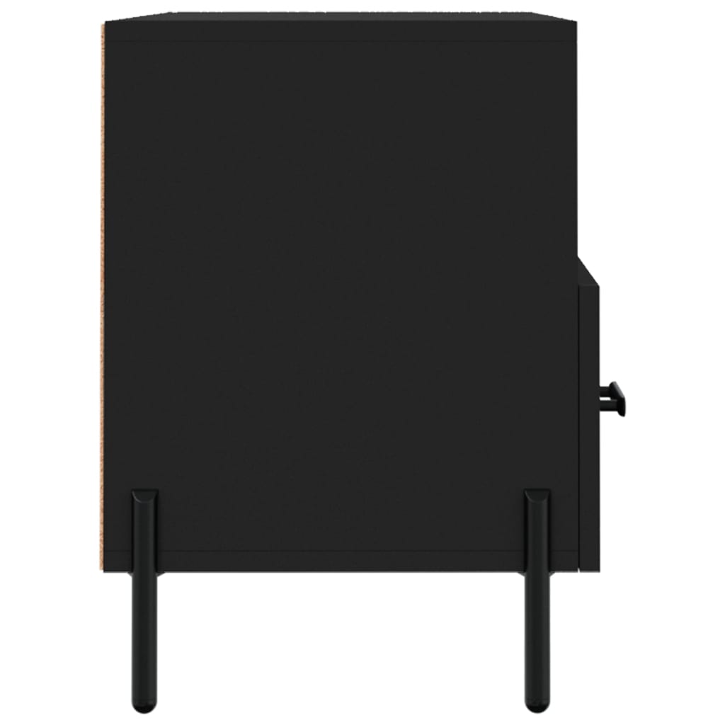 Mobile Porta TV Nero 80x36x50 cm in Legno Multistrato 828981