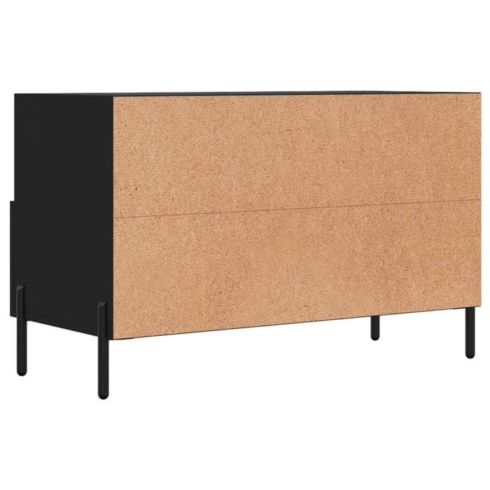 Mobile Porta TV Nero 80x36x50 cm in Legno Multistrato 828981