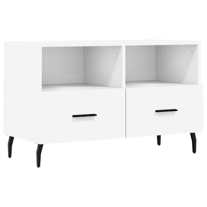 Mobile Porta TV Bianco 80x36x50 cm in Legno Multistratocod mxl 127513
