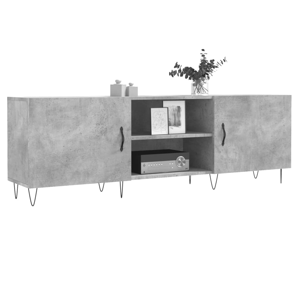Mobile Porta TV Grigio Cemento 150x30x50cm in Legno Multistrato 829096