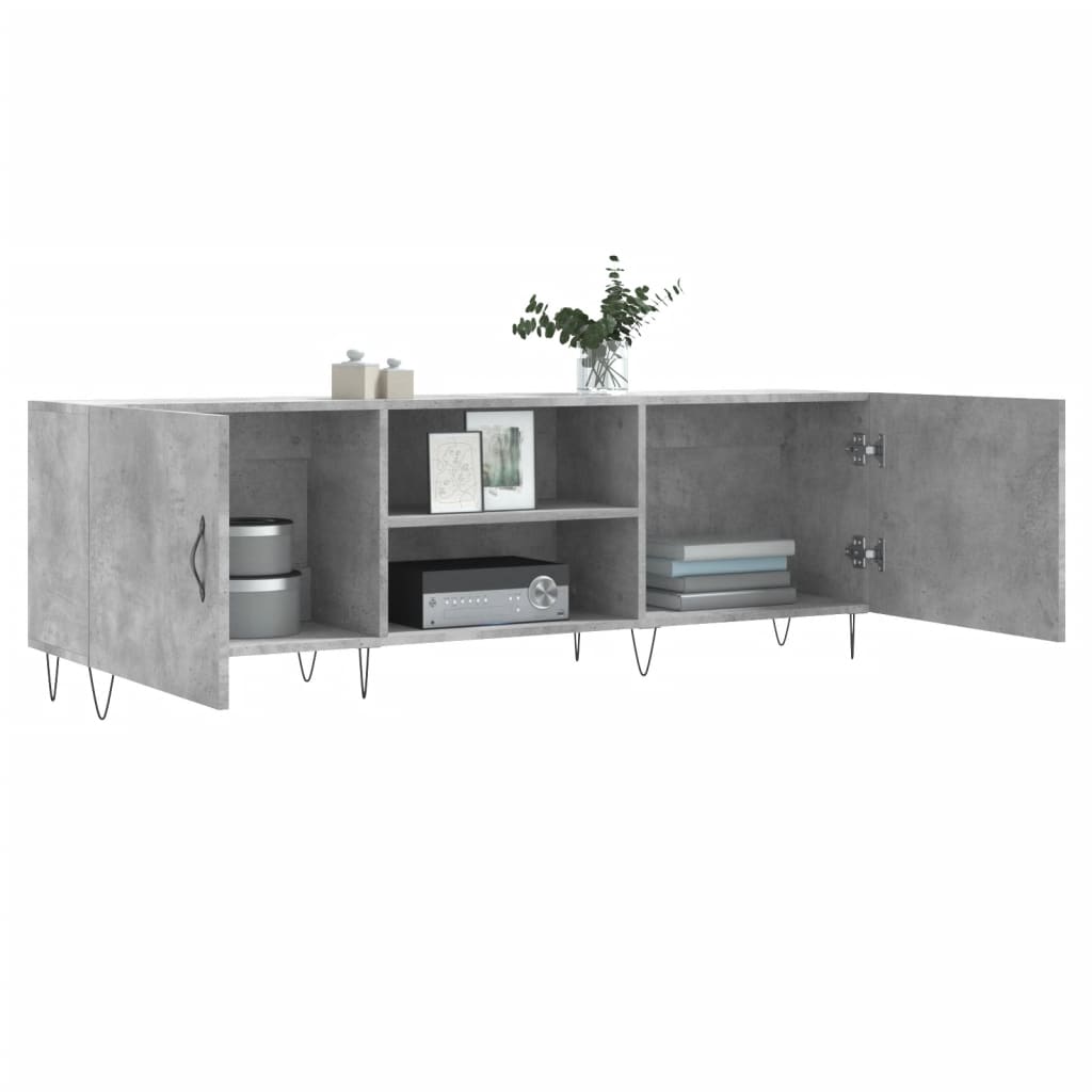 Mobile Porta TV Grigio Cemento 150x30x50cm in Legno Multistrato 829096