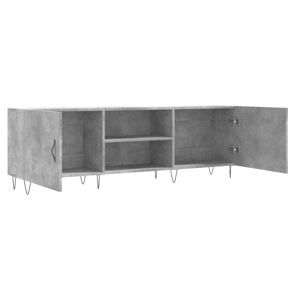 Mobile Porta TV Grigio Cemento 150x30x50cm in Legno Multistrato 829096