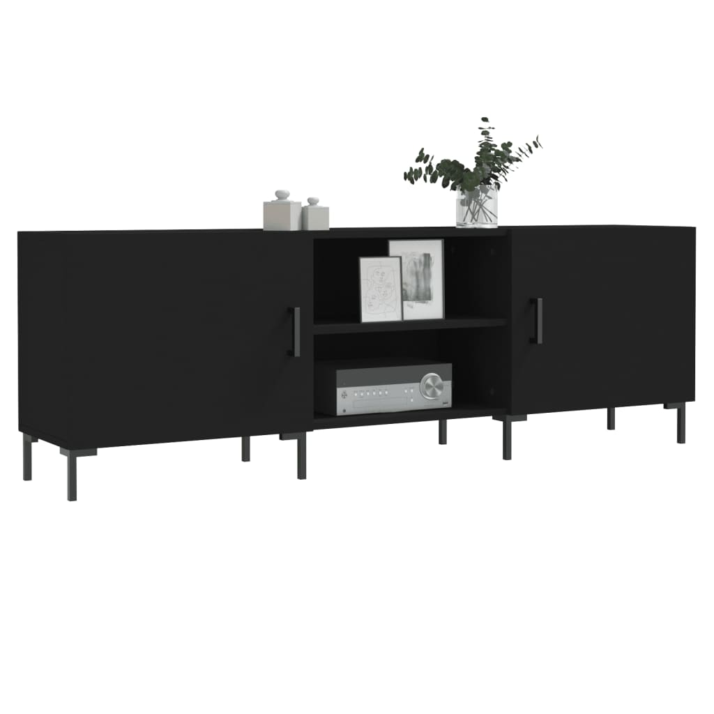 Mobile Porta TV Nero 150x30x50 cm in Legno Multistrato 829101