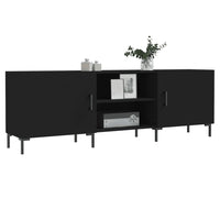 Mobile Porta TV Nero 150x30x50 cm in Legno Multistrato 829101