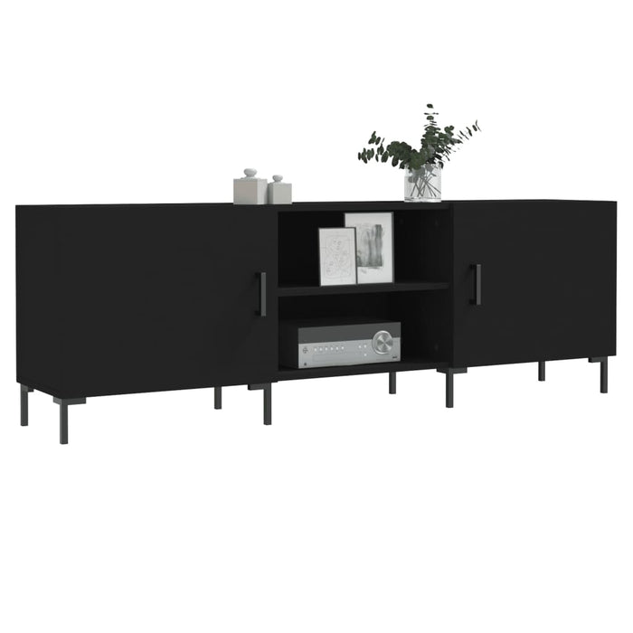 Mobile Porta TV Nero 150x30x50 cm in Legno Multistrato 829101