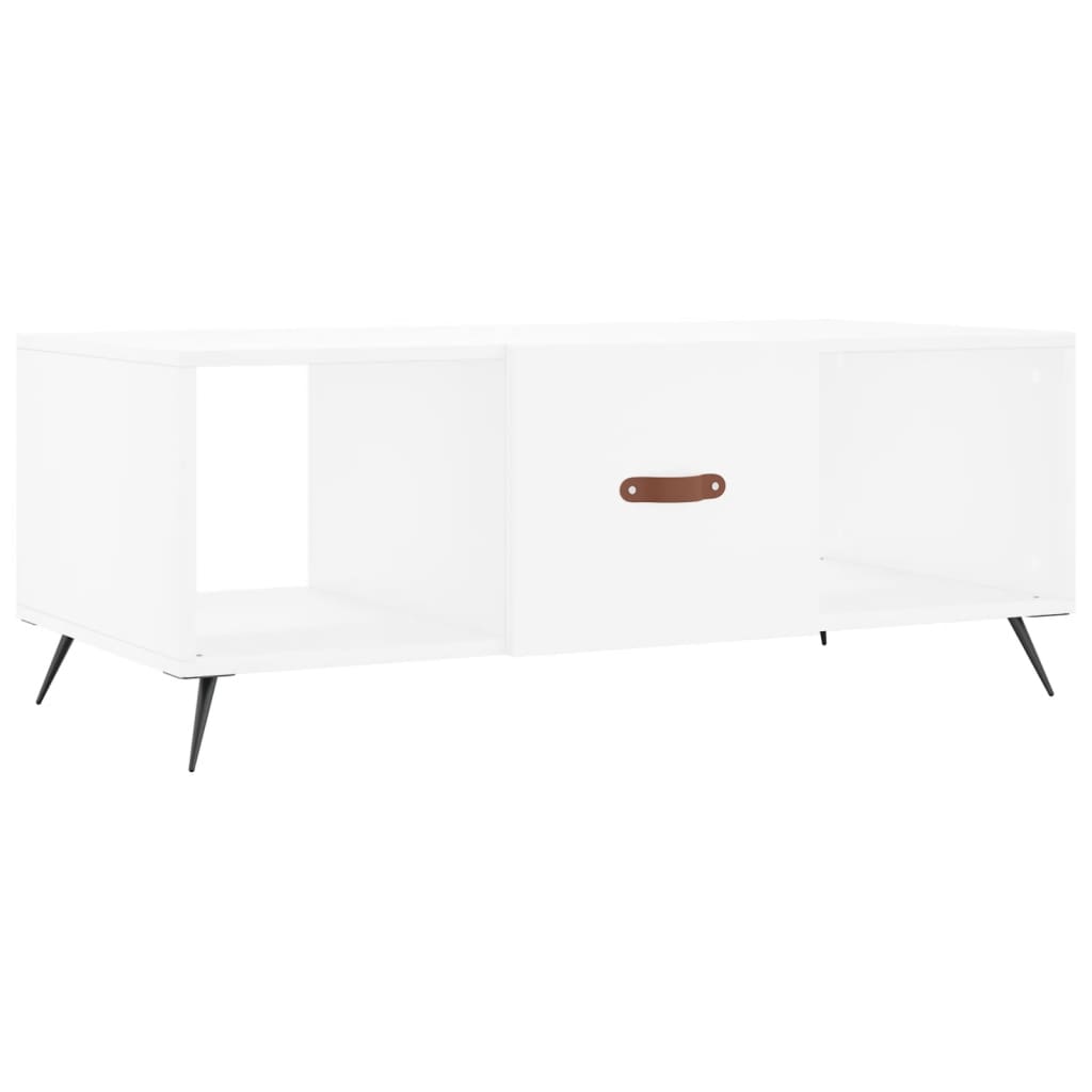 Tavolino da Salotto-Tavolino da soggiorno-Tavolo Bianco 102x50x40 cm in Legno Multistrato 447791