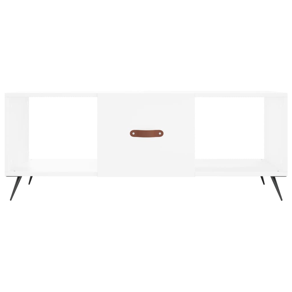 Tavolino da Salotto-Tavolino da soggiorno-Tavolo Bianco 102x50x40 cm in Legno Multistrato 447791