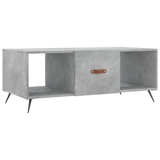 Tavolino Salotto Grigio Cemento 102x50x40 cm Legno Multistrato 829272