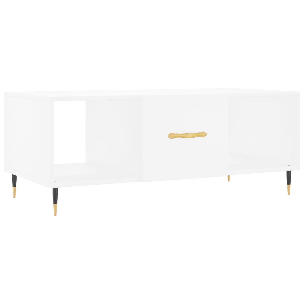 Tavolino da Salotto-Tavolino da soggiorno-Tavolo Bianco 102x50x40 cm in Legno Multistrato 882605